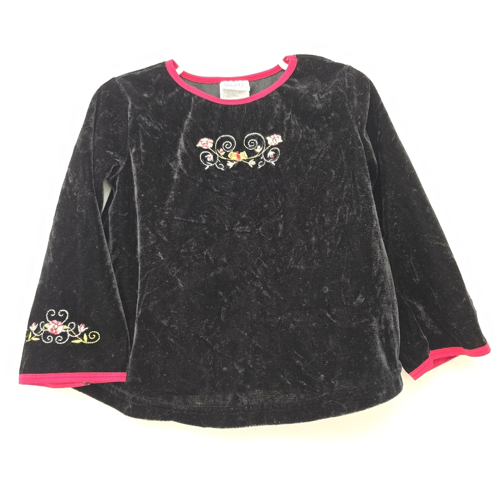 Simply Basic 3T Velour Velvet Vintage Shirt